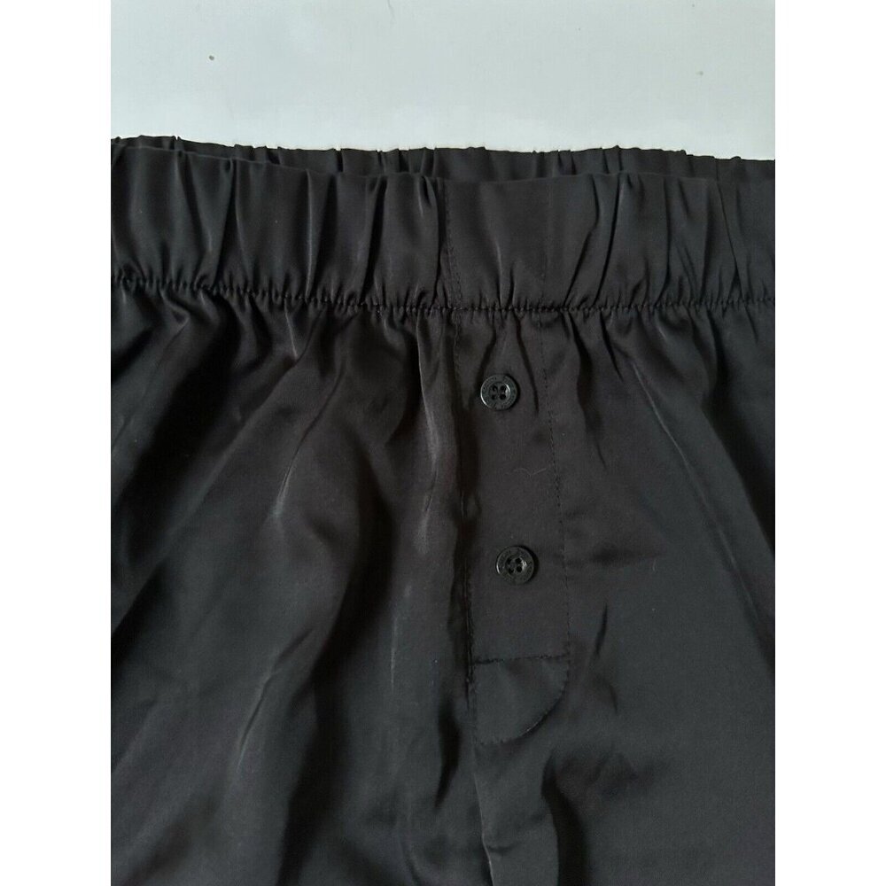 Juicy Couture Women’s Size Small Satin Bling Pajama Sleep Bottom Pants Black New - Picture 4 of 5